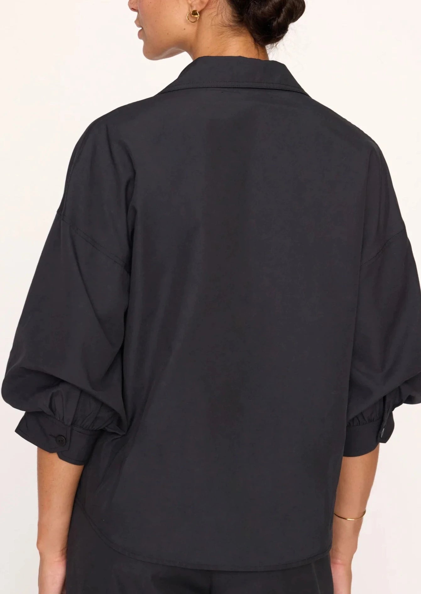 Brochu Walker Kate Pouf Sleeve Shirt - Black