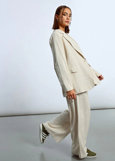Molly Bracken Essential Linen Blazer Beige