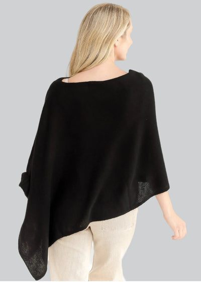 Alashan Cashmere Poncho Ebony