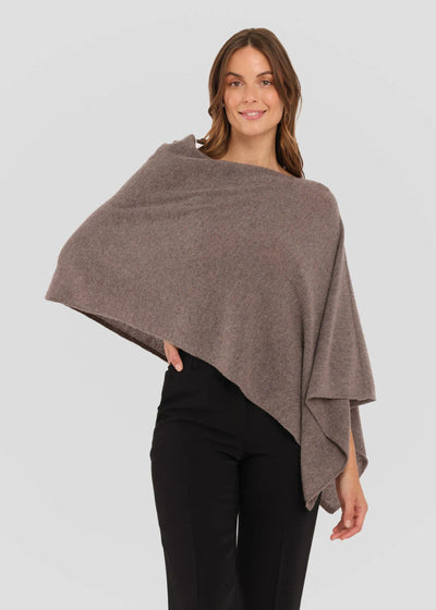 Alashan Cashmere Poncho Portobello