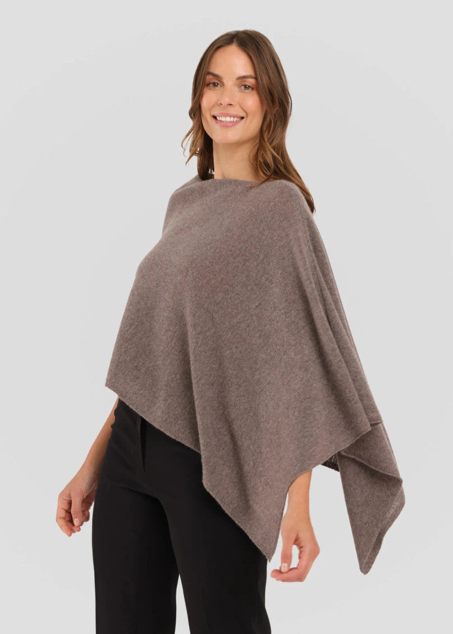Alashan Cashmere Poncho Portobello