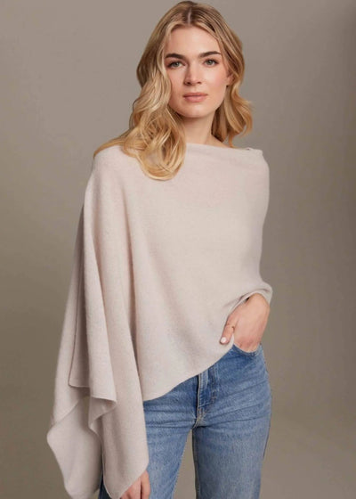 Alashan Cashmere Poncho Champagne