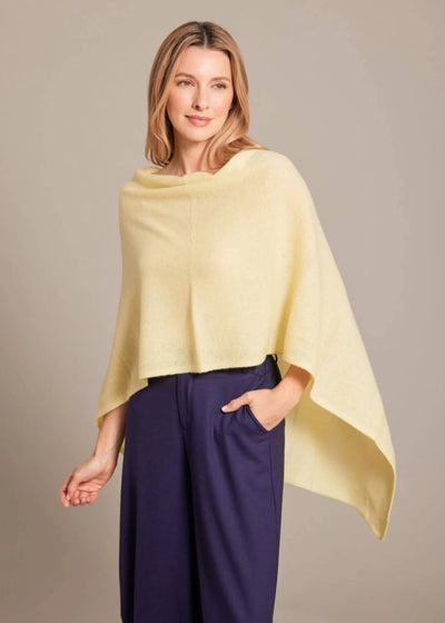 Alashan Cashmere Poncho Limelight