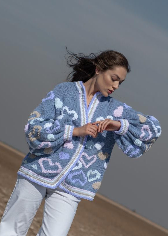 Maridruna Adelina Short Cardigan Baby Blue