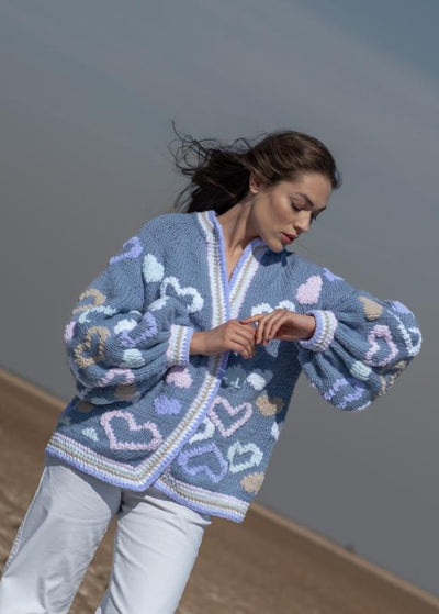 Maridruna Adelina Short Cardigan Baby Blue