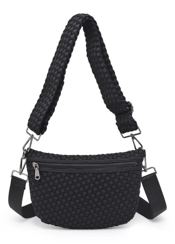 Sol & Selene Ethereal Woven Belt Bag Black