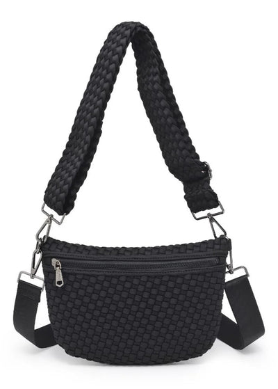 Sol & Selene Ethereal Woven Belt Bag Black