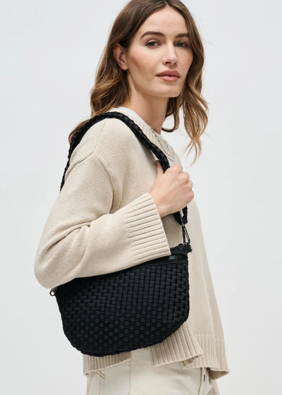 Sol & Selene Ethereal Woven Belt Bag Black
