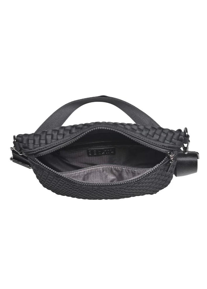 Sol & Selene Ethereal Woven Belt Bag Black