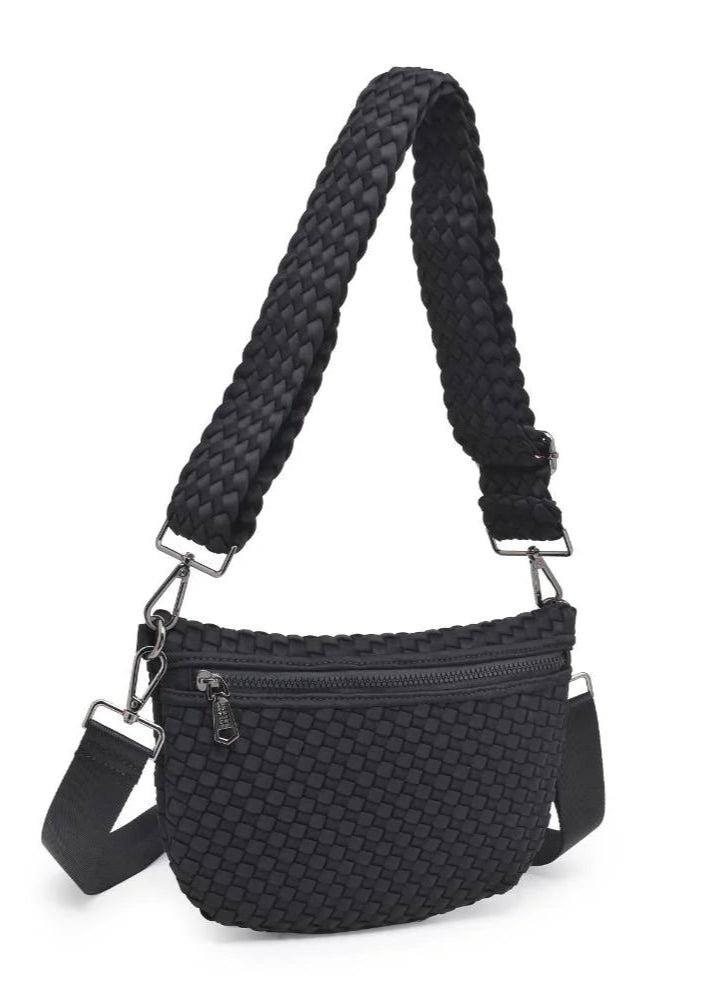 Sol & Selene Ethereal Woven Belt Bag Black