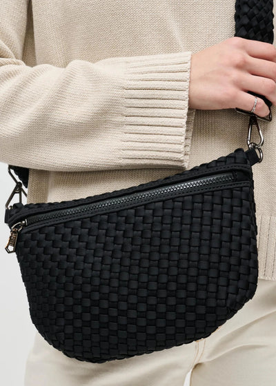 Sol & Selene Ethereal Woven Belt Bag Black