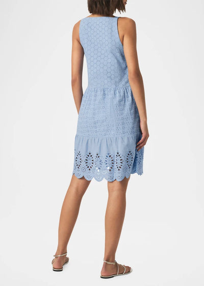 Splendid Napa Eyelet Dress Steel Blue
