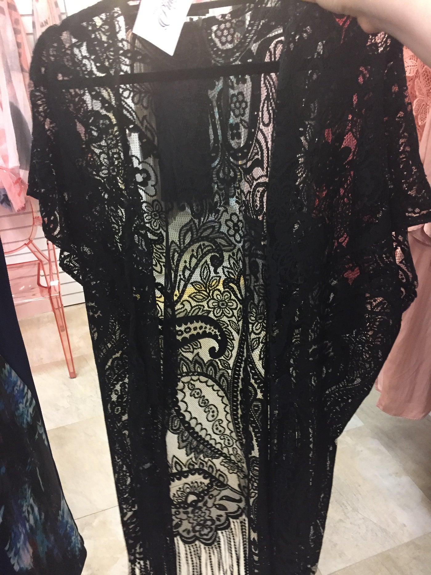Black Lace Kimono