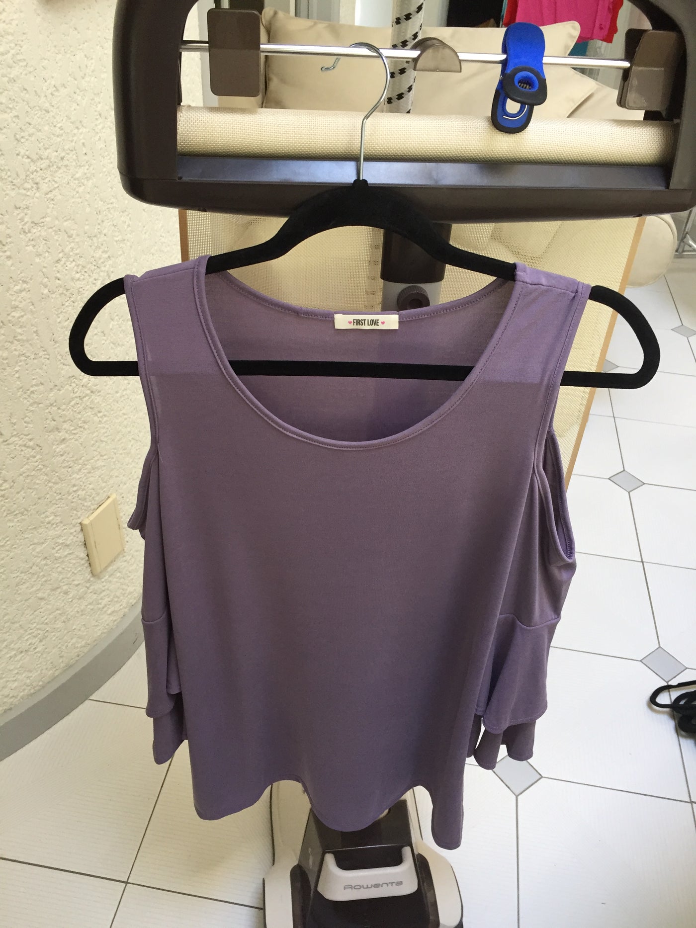 First Love- Purple Cold Shoulder Top