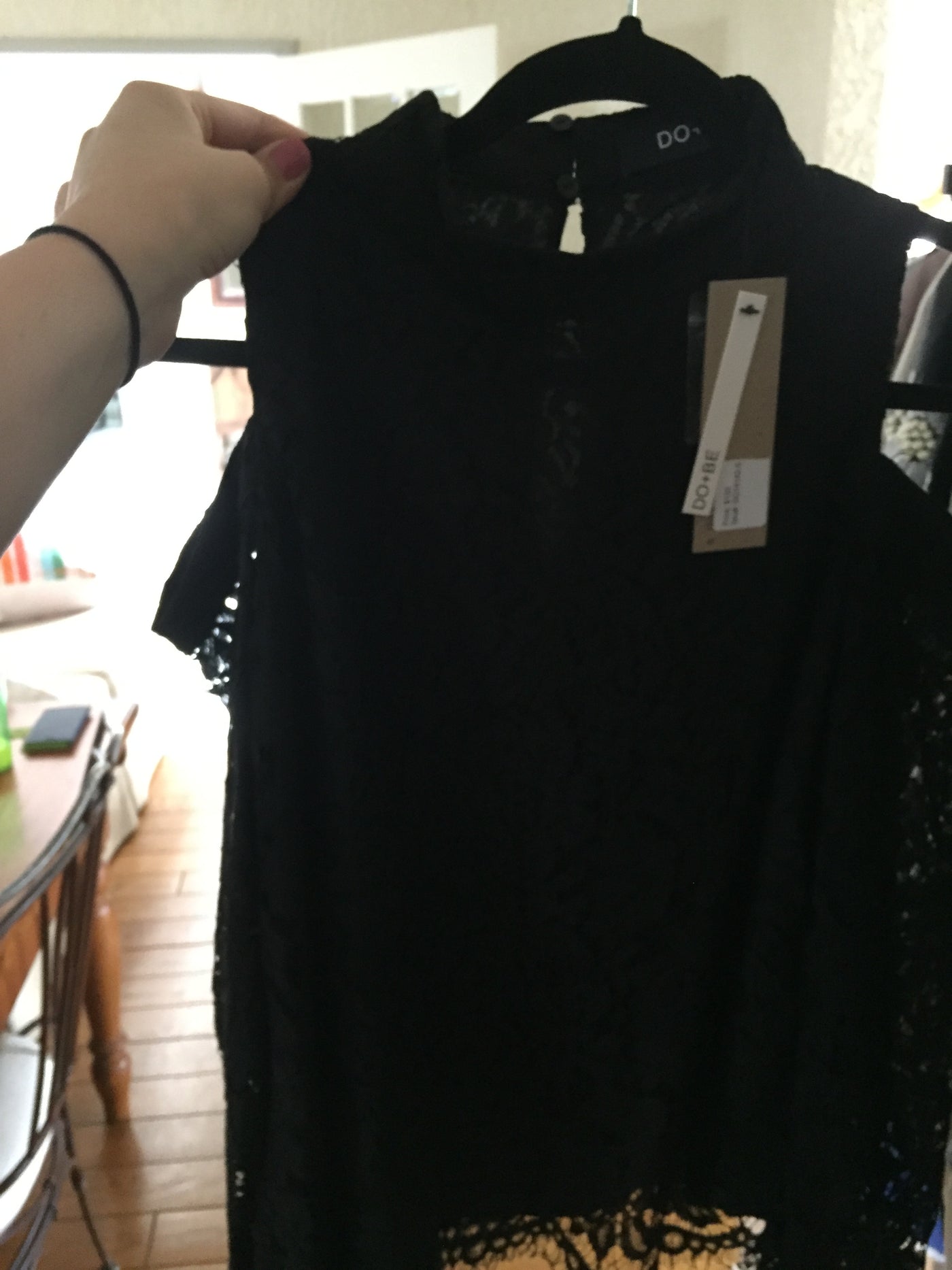 Black Lace Cold Shoulder