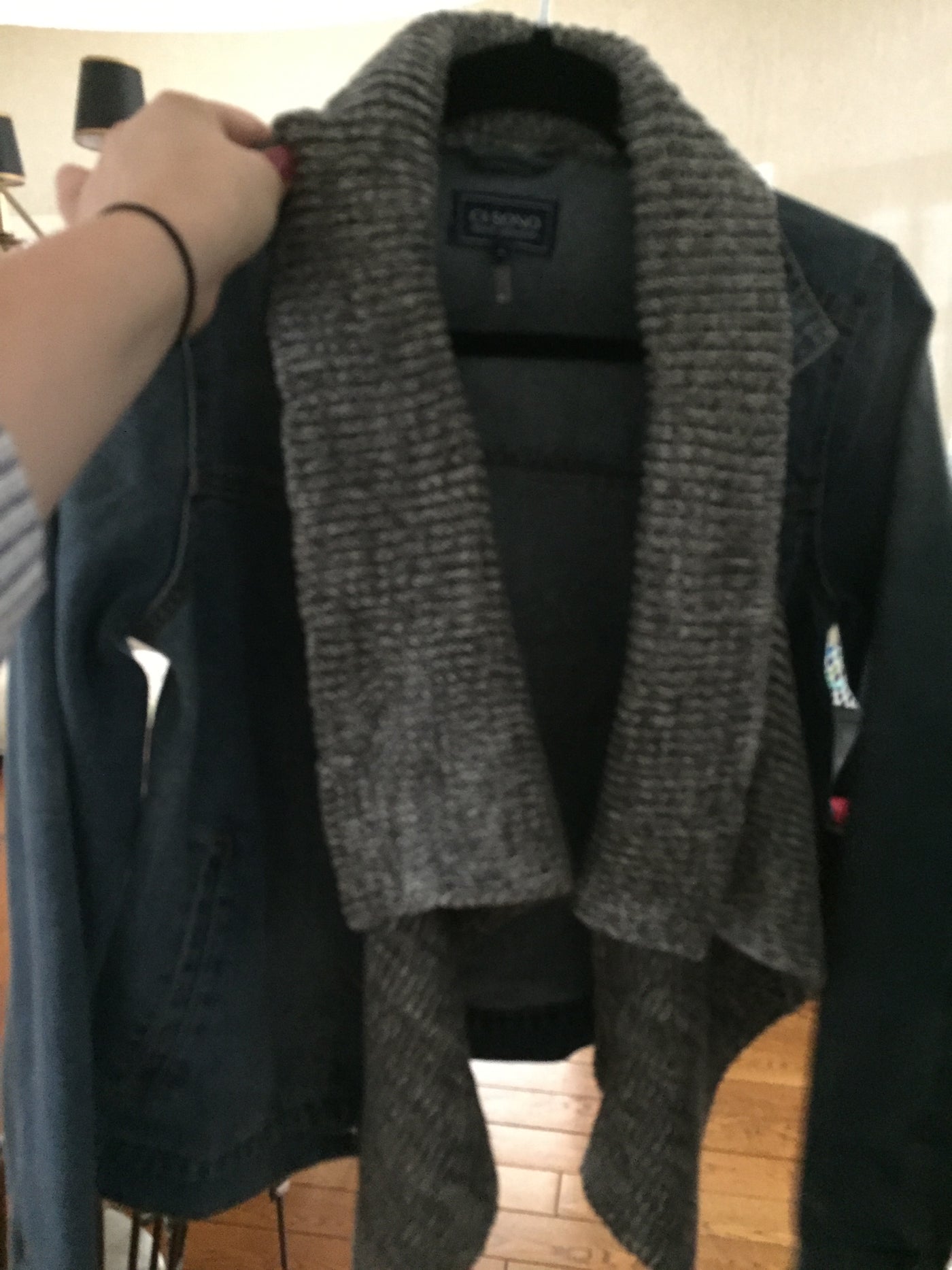Denim Jacket with Sweater detail