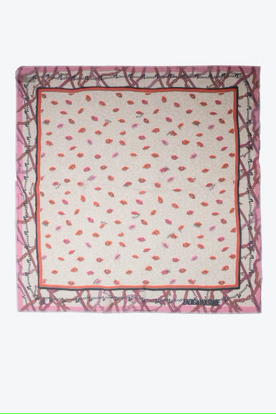Zadig & Voltaire Kerry Kiss Modal Scarf - Flash Pink