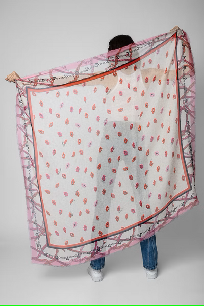 Zadig & Voltaire Kerry Kiss Modal Scarf - Flash Pink