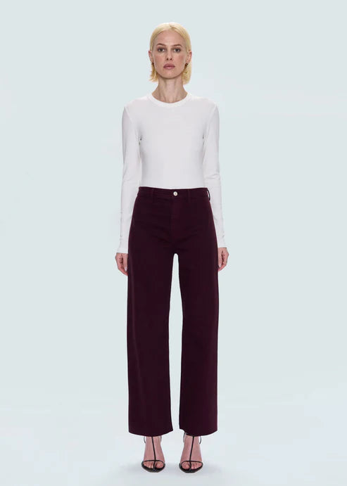 Pistola Penny High Rise Wide Leg Pants Claret