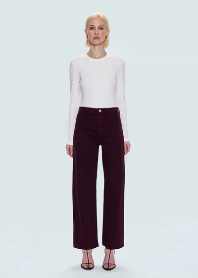 Pistola Penny High Rise Wide Leg Pants Claret
