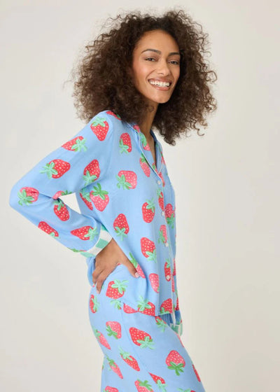 Pj Salvage Farmers Market Strawberry Set Bright Blue