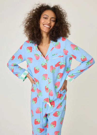 Pj Salvage Farmers Market Strawberry Set Bright Blue