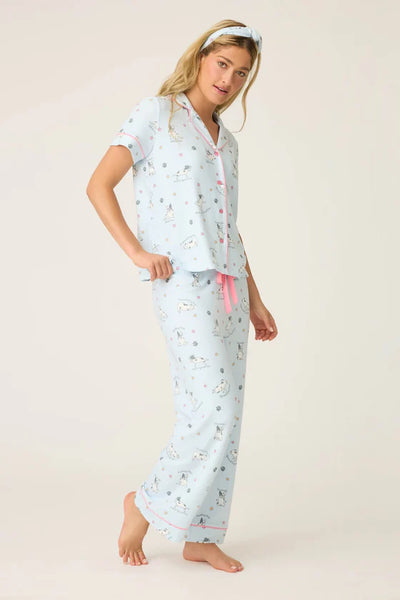 PJ Salvage Paws and Breathe PJ Set Blue Mist