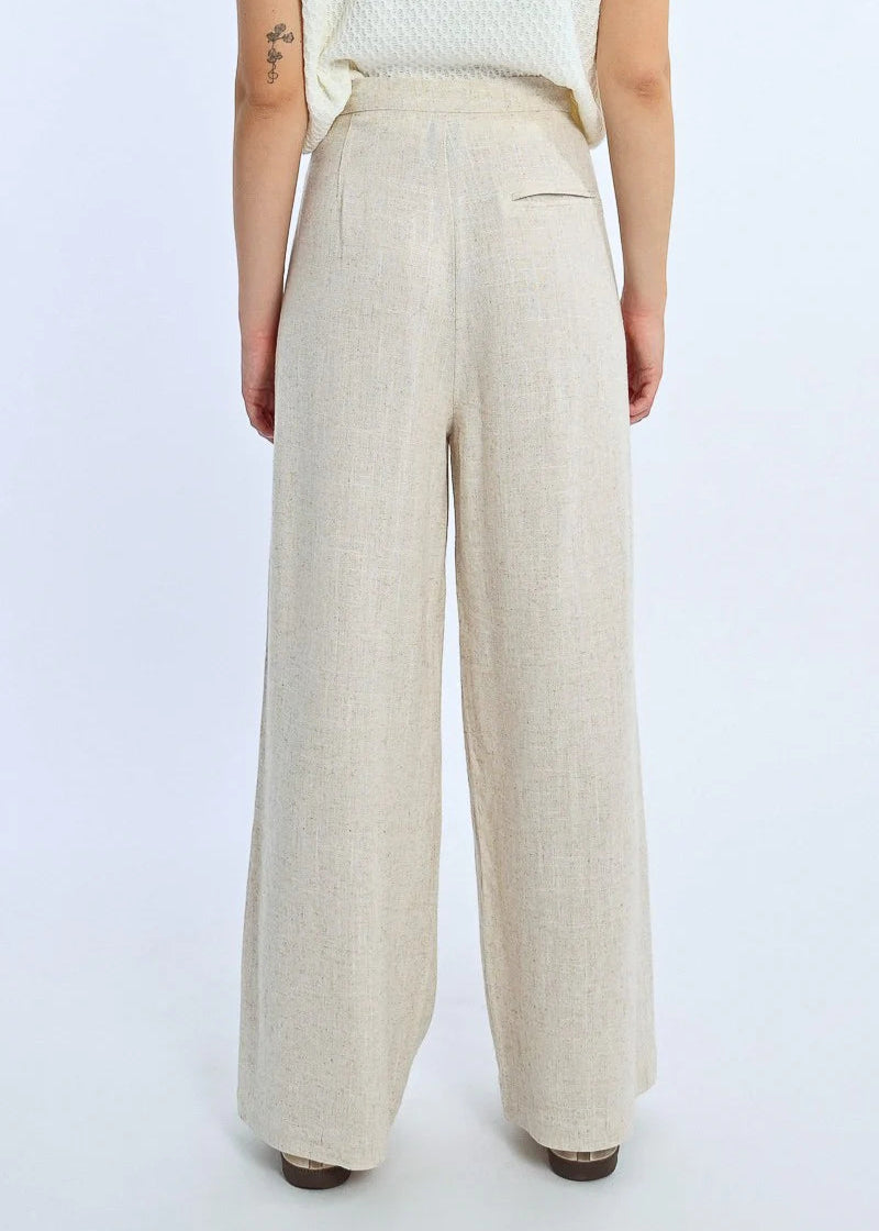 Molly Bracken Essential Linen Trousers Beige