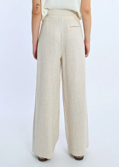 Molly Bracken Essential Linen Trousers Beige