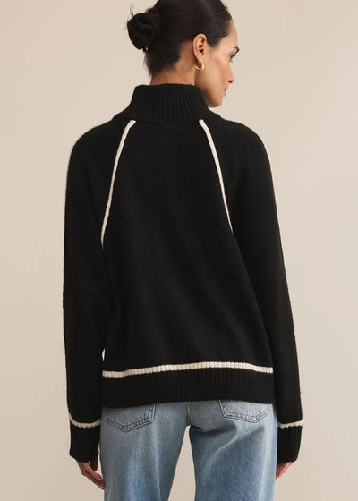 Z Supply Alps Half Zip Sweater Black