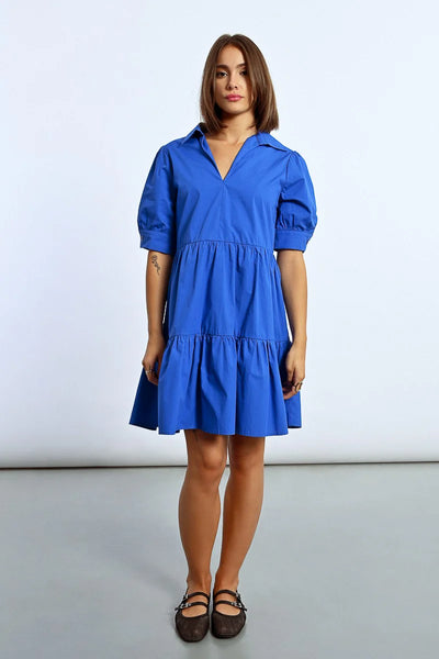 Molly Bracken Cotton Dress Royal Blue