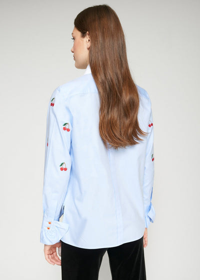 Vilagallo Alba Emb Cherry Shirt Blue