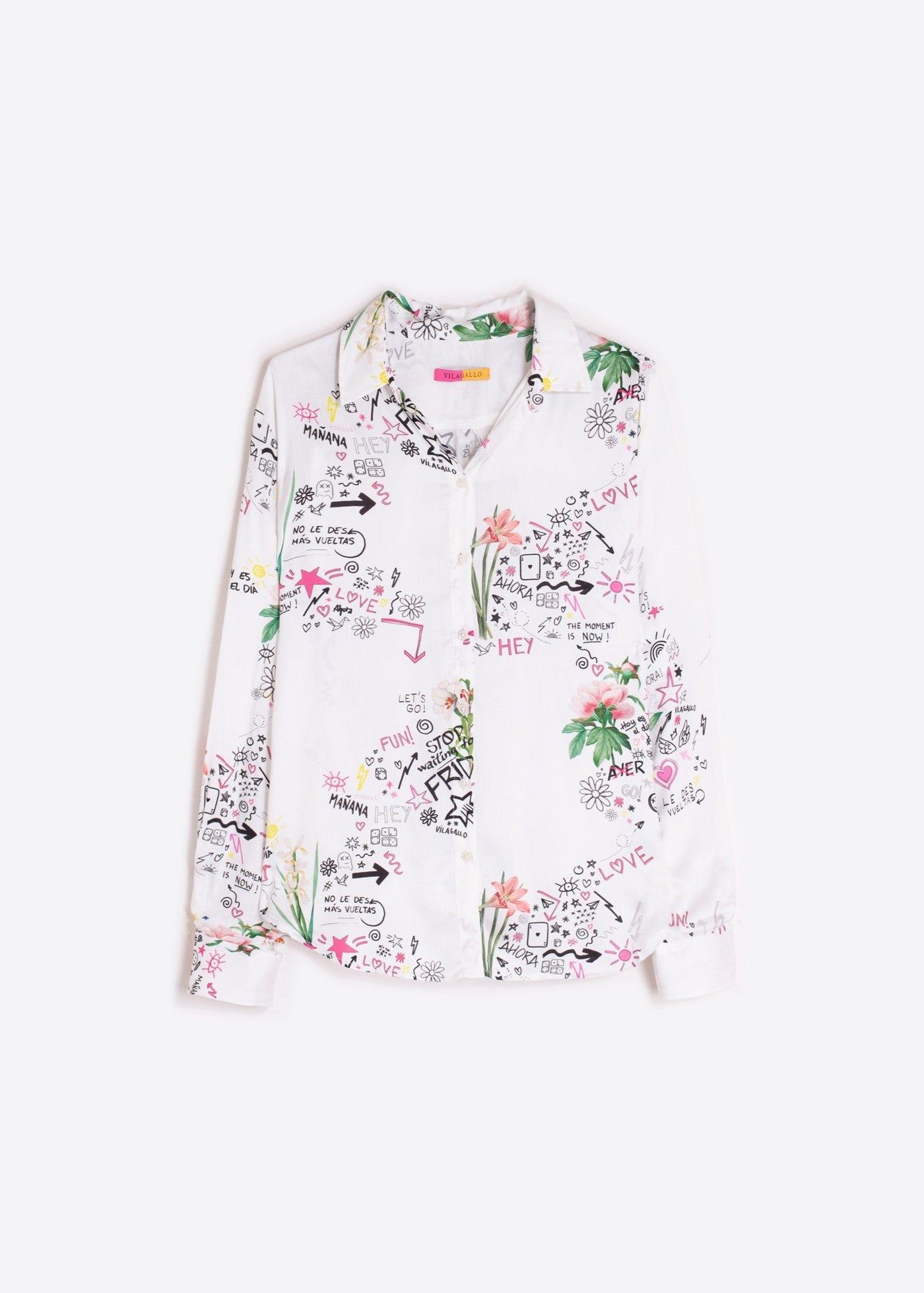 Vilagallo Gaby Graffiti Floral Shirt