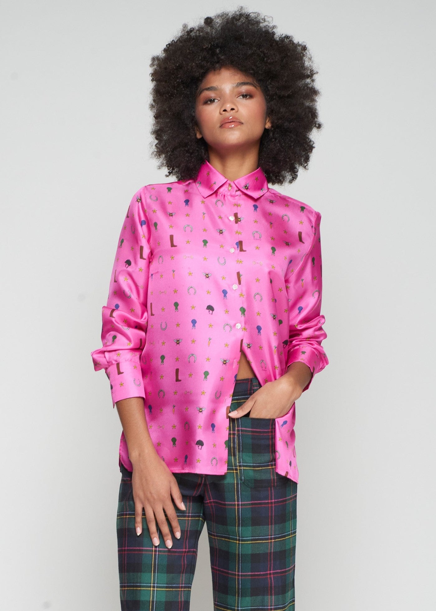 Vilagallo Mariela Equestrian Shirt Fuchsia
