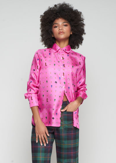 Vilagallo Mariela Equestrian Shirt Fuchsia