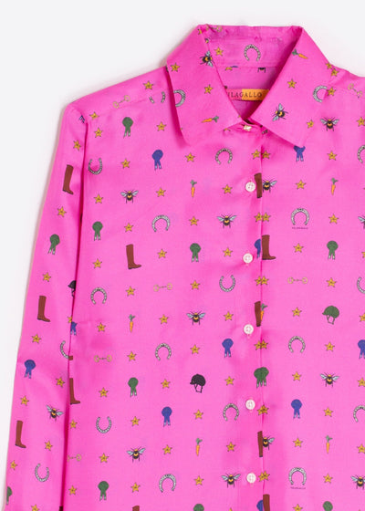 Vilagallo Mariela Equestrian Shirt Fuchsia
