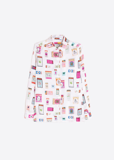 Vilagallo Tea Matchbox Print Shirt