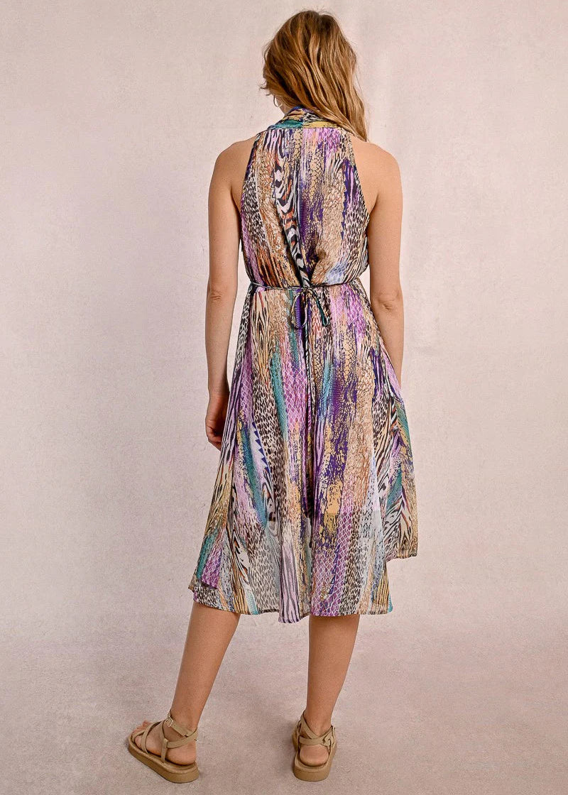 Molly Bracken Multicolour Animal Print Dress