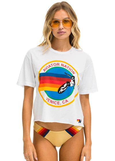 Aviator Nation Boyfriend Tee White