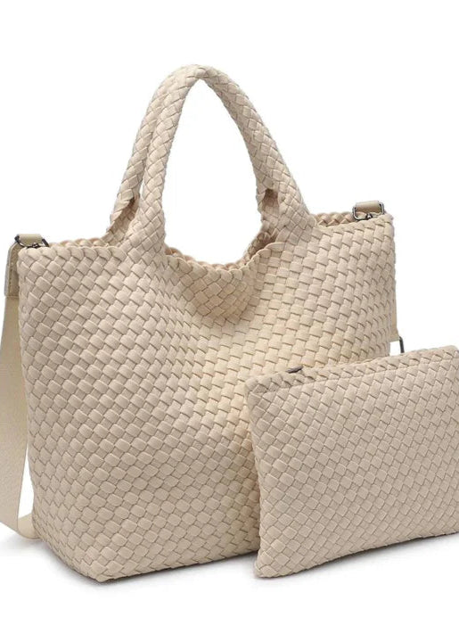 Sol and Selene Sky’s The Limit Medium Tote Cream