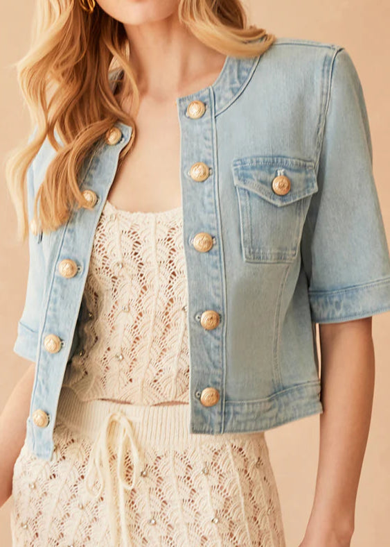 Generation Love Devika Denim Jacket Sky Blue