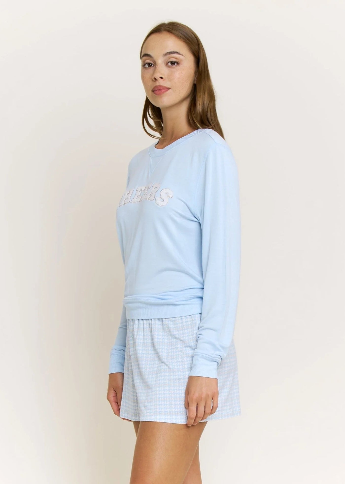 Honeydew Sugar Sweetheart L/S Shortie Set Icy Houndstooth