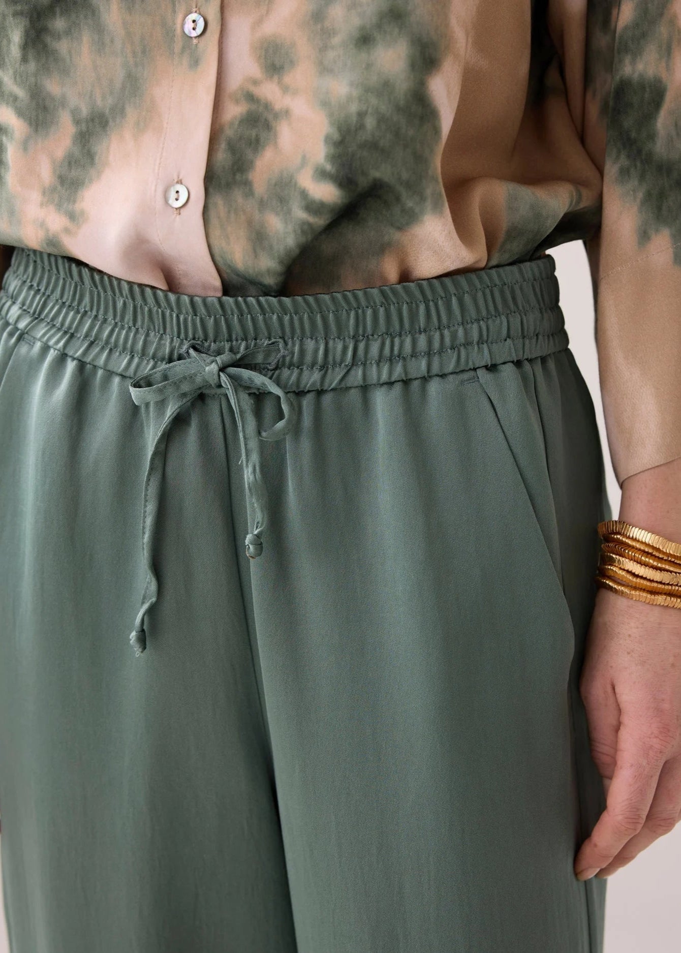 Summum Heavy Silky Touch Trousers Sea Glass