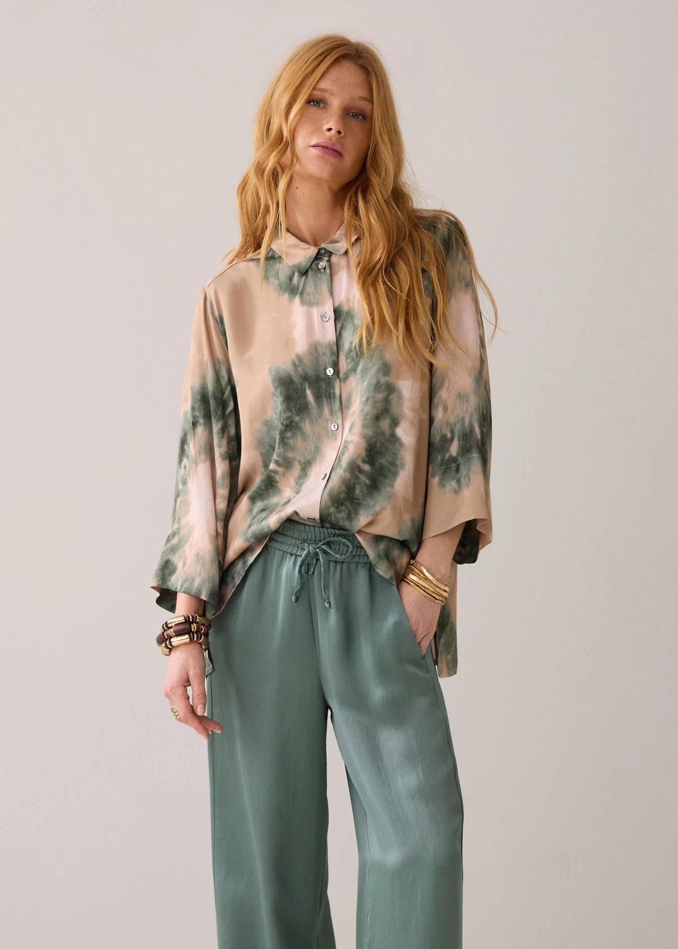 Summum Heavy Silky Touch Trousers Sea Glass