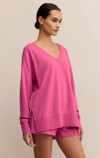 Z Supply Weekender V-Neck Island Pink