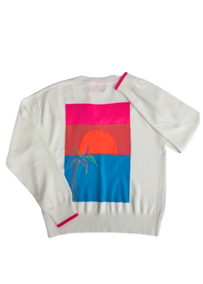 WISPR Sydney Sunset V Neck Top Ice Water