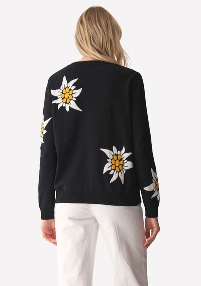 WISPR Paloma Flower Petal Sweater - Black/Yellow