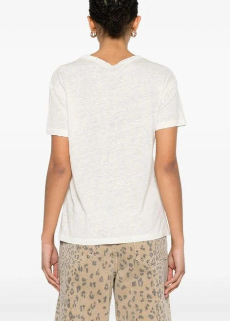 Zadig & Voltaire Marta Linen Rock n Roll Strass Tee