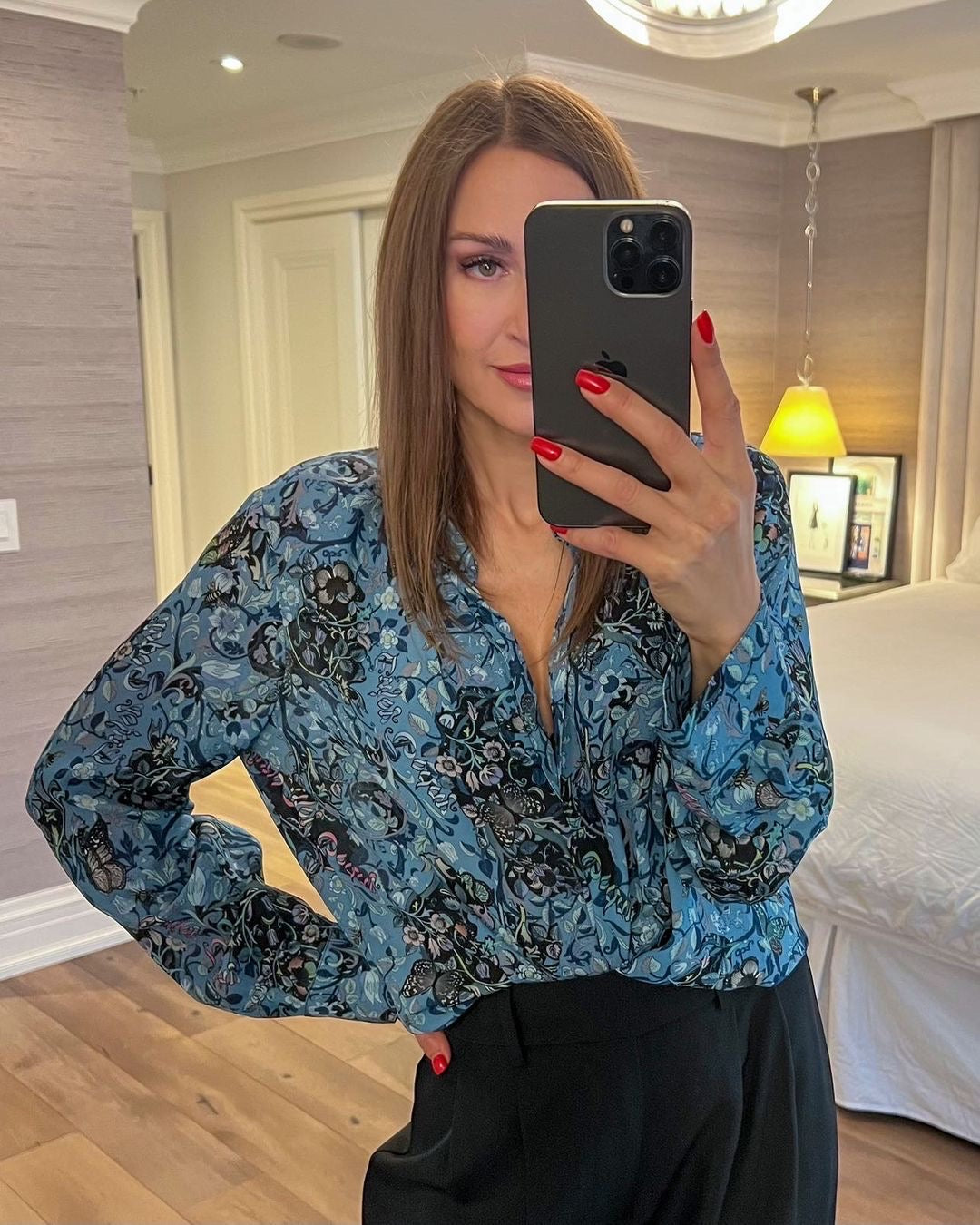Zadig & Voltaire Tink Bohemian Butterfly Blouse - Blue