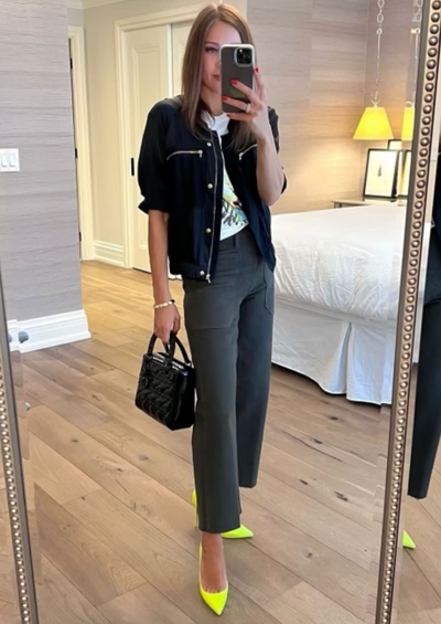 JBD Utility Wide Leg Jeans - Forest Green